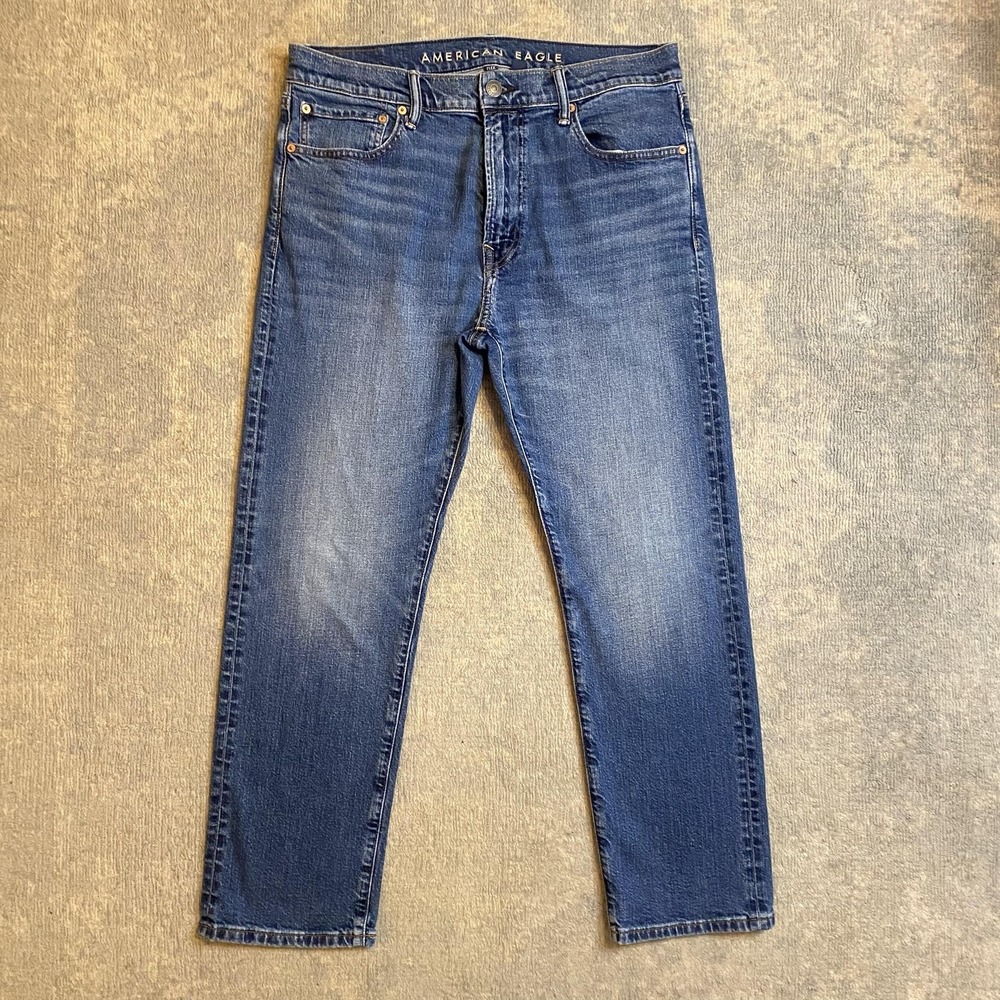 American Eagle Outfitters Jeans Mens 34x30 Blue Medium Wash Slim Tapered Denim